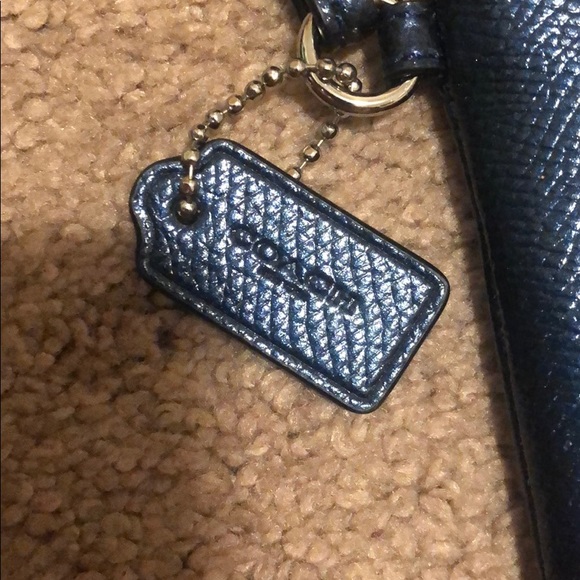 Navy blue coach wristlet hint of sparkle - Picture 3 of 5